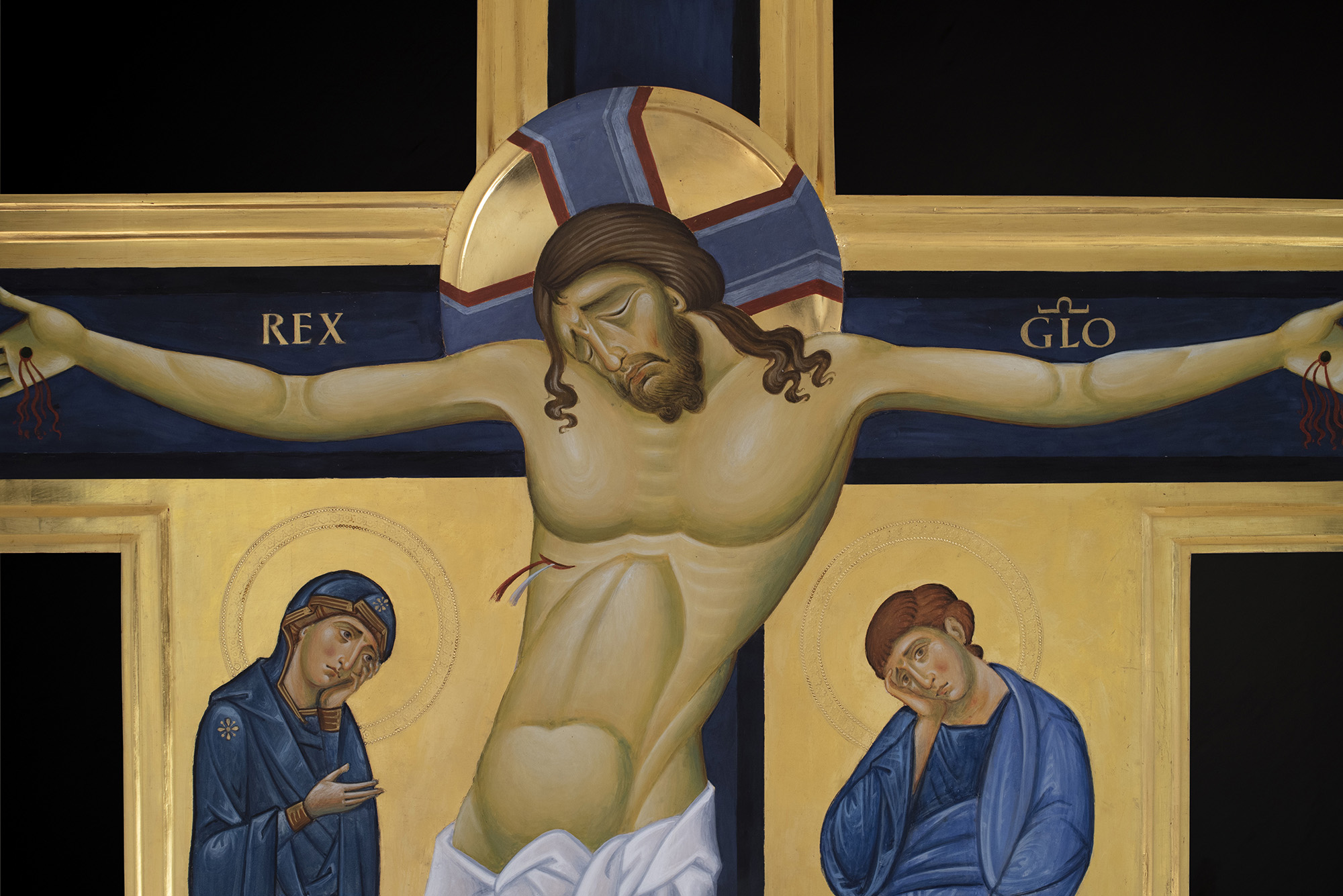 Martin Earle painting crucifix